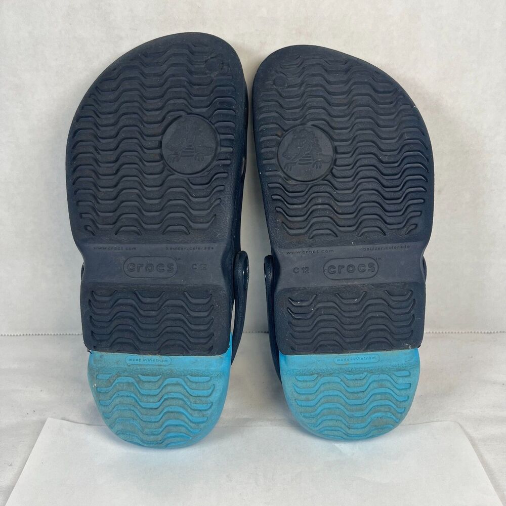 Crocs Electro Clogs Casual Comfort Shoes Blue Youth Boys 12 - Picture 6 of 7